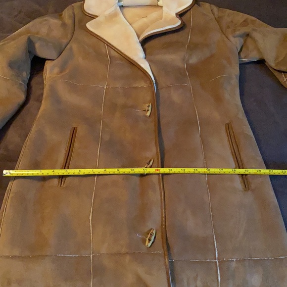 Practically new Dennis Basso  suede look long coat - Picture 7 of 7